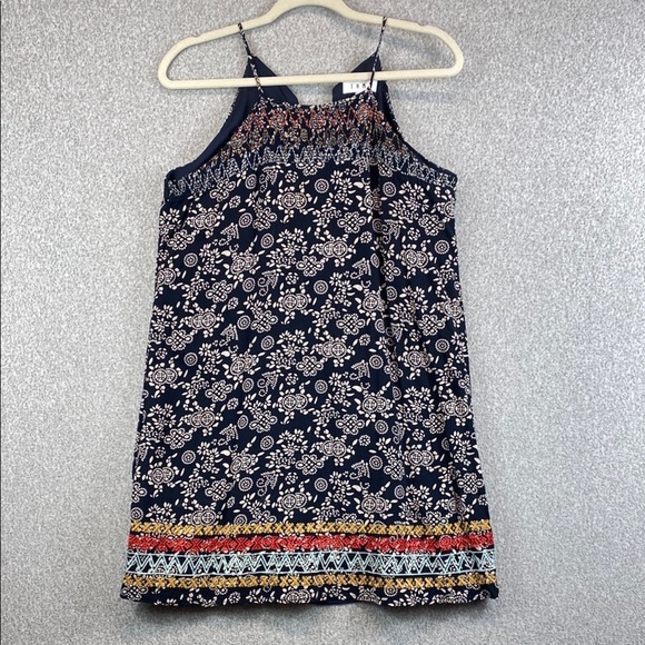 THML boho halter neck midi dress boho embroidered tassel ties in back S - Picture 1 of 11